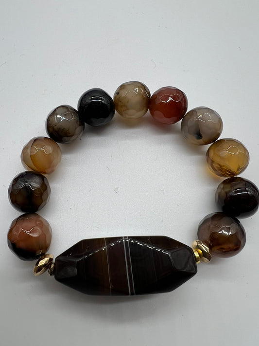 Earth Tones Agate Bracelet Collection