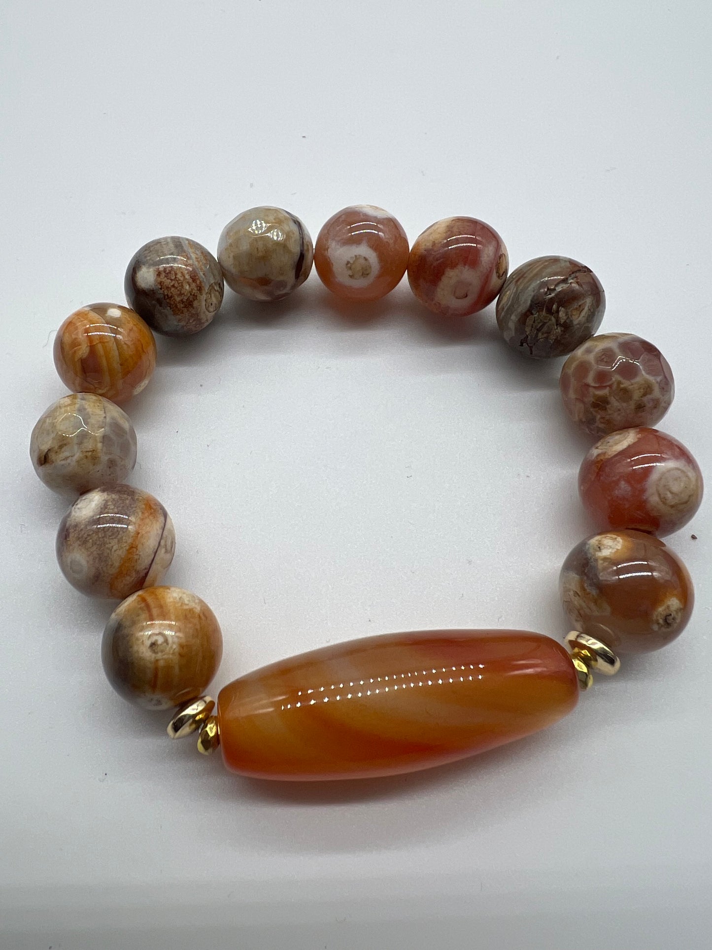 Rustic Radiance Agate Bracelets