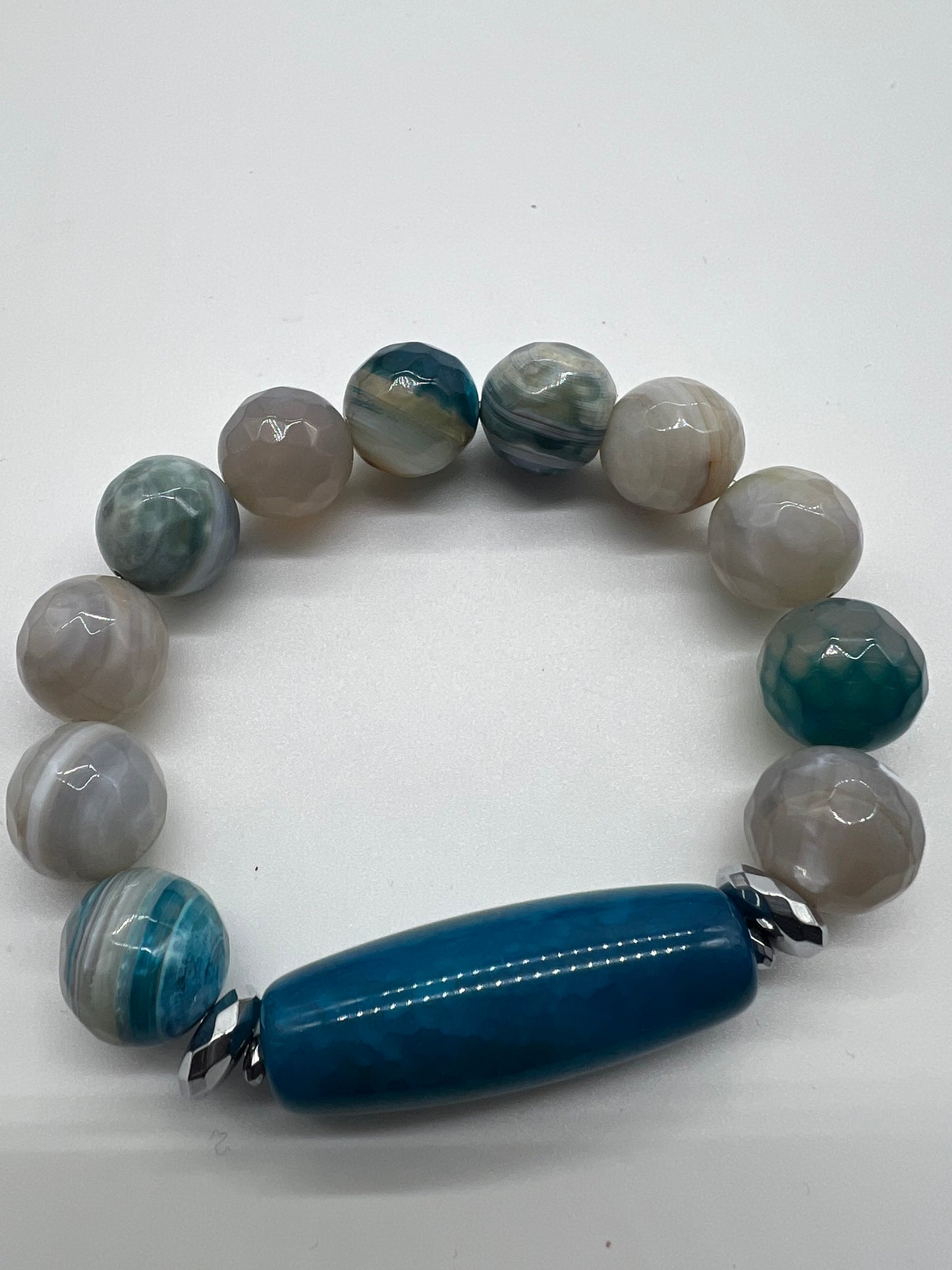 Ocean Breeze Blue Agate Bracelets