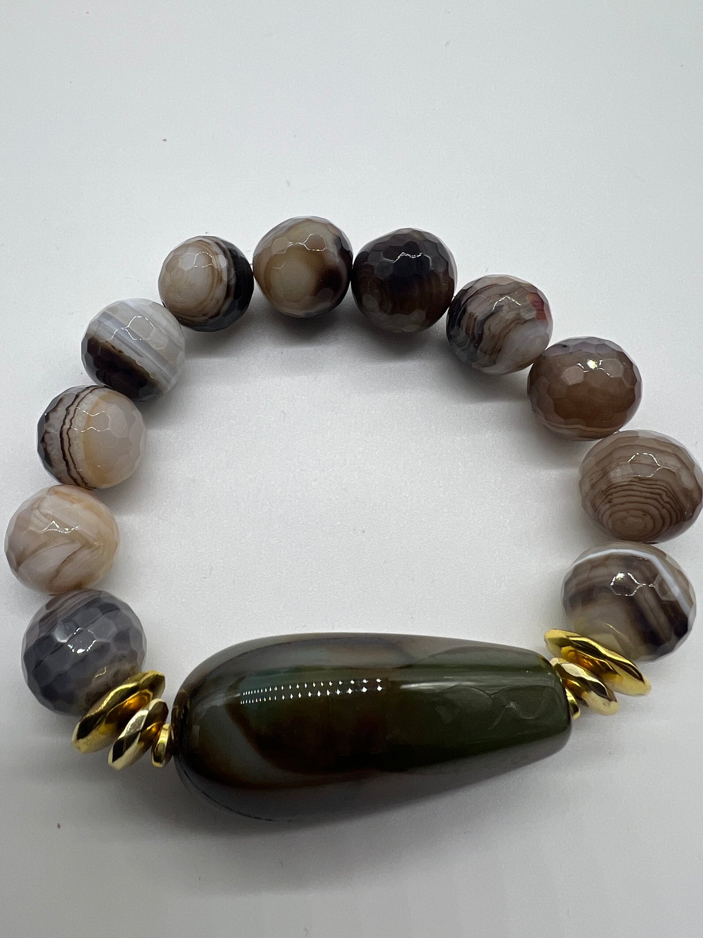 Neutral Elegance Agate Bracelets